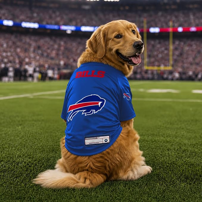 Littlearth NFL Buffalo Bills Stretch Pet Jersey, Team Color, Large