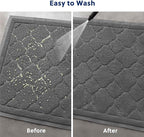 Cat Litter Box Mat, Kitty Premium PVC Pad, Durable Trapping Rug, Phthalate Free, Urine-Resistant, Scatter Control, XXL 47 x 36 Inch, Black