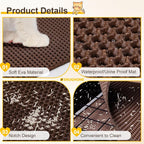 Snughome Cat Litter Box Enclosure Furniture Hidden with Litter Mat, Hidden Cat Washroom Furniture with Door, Handwoven Rattan Cat Washroom Box, Indoor Pet House for Living Room, Bedroom (Brown)