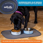 Master Pet Supply Stainless Steel Dog Bowls - 25 oz, Heavy Duty - Navy Blue, Double Wall Extra-Thick Insulated, Non-Slip Pet Water Bowl for Dogs, Cats & Pets, Anti Rust Metal, Dish Washer Safe