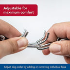 Herm SPRENGER Ultra-Plus Prong Dog Training Collar, 4 mm x 21" Neck Size, 4 mm x 25" Chain Length, Steel Chrome Plated Dog Prong Collar, Pinch Collar for Dogs, Dog Correction Collar