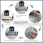 MYSKY HOME Boho Couch Cover for Dogs Washable Deep Grey Abstract Couch Sofa Protector for Loveseat Sofa Pets Friendly Chenille Geometric Sofa Covers Soft Durable Farmhouse Sofa Slipcovers, 91" X118"