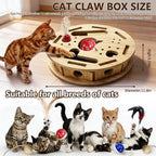 2026 New Model Circle Cat Nail File Enrichment Box Cat Nail File Box with Sandpaper Stress-Free Alternative to Trimming Nails, Cat Toys Interactive for Indoor Cats Nail Scratcher （Circular）