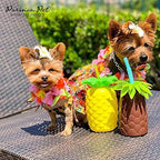 Parisian Pet Hawaiian Dog Dress - 100% Cotton Summer Clothes for Large Dogs Girl - Pet Dress with Pull-Up Straps - Floral Beach Dog Outfit - Lightweight Puppy Clothes - Stylish Dresses for Dogs