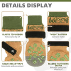 KOOLTAIL Dog Socks Shoes for Hot Pavement to Prevent Licking Paws, Winter Dog Boots&Paw Protector for Hardwood Floors Anti Slip,Traction Control Grip Booties for Small Medium Large Senior Dogs,Green S