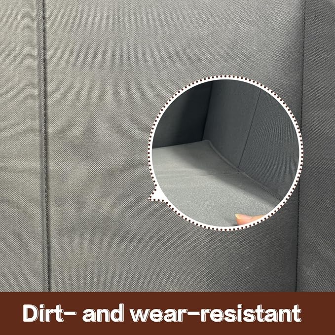 Cat Litter Box Enclosure Splash Guard Large Foldable Removable Mat, Tall for Litter Contained High Side Out Litter Box Keeping Litter Off Floor Easy Clean (26.4 * 21.3 * 16.5 inch)