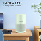 FULMINARE Air Purifiers for Home Bedroom H13 HEPA Air Filter | 360° Intake for Pet Hair, Smoke, Odors , 3 Speeds, Timer, 24dB, Small Mini Air Purifier with Night Light, Green