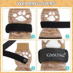 KOOLTAIL Anti Slip Dog Socks for Hot/Clod Pavement to Prevent Licking Paws，Dog Booties for Hardwood Floors, Traction Rain Dog Boots&Paw Protectors Shoes with Grip for Small Medium Large Senior Dogs S