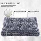 KSIIA Washable Dog Bed Deluxe Plush Dog Crate Beds Comfy Kennel Pad Anti-Slip Pet Sleeping Mat for Large, Jumbo, Medium, Small Dogs Breeds, 35" x 23", Dark Grey