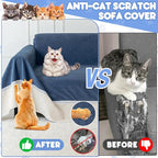Loiion Cat Scratch Proof Furniture Protector Waterproof Sofa Cover 150"x91" | Pet-Friendly Couch Protector, Anti-Scratch & Anti-Slip Sofa Cover For Cats Dogs Kids, Machine Washable