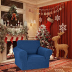 Stretch Chair Sofa Slipcover, Single Couch Cover,Classic Blue | 1-Piece Washable Sofa Cover,Pet Friendly (31"-55") Furniture Protector Soft Jacquard Elastic Bottom for Dogs & Kids
