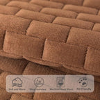 Washable Velvet Dog Couch Cover, Plush Pet Sofa Furniture Protector for 2-3 Cushion Couch, Non-Slip Washable Cover for Dogs(1PC/27.6"x59.1",Brown)