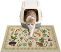Unicorn Catcher 24"x15" Cat Litter Mat Non-Slip Washable Litter Box Mat | High-Density PVC Litter Catcher Mat Efficiently Traps Scattered Litter From Paws To Keep Floors Clean