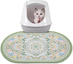 Bienbee Cat Litter Mat, 24" x 15" Dense Trapping Mesh for Litter Boxes | Litter Box Mat with PVC Mesh, Waterproof &Urineproof, Non-Slip Grip, Soft On Kitty Paws and Easy to Clean to Protect Floor