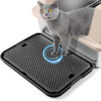 Cat Litter Box Step, Large Cat Litter Ramp with Filter Function, Black