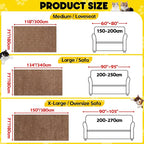 Loiion Cat Scratch Proof Furniture Protector Waterproof Sofa Cover 134"x91" | Pet-Friendly Couch Protector, Anti-Scratch & Anti-Slip Sofa Cover For Cats Dogs Kids, Machine Washable