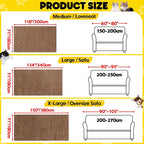 Loiion Cat Scratch Proof Furniture Protector Waterproof Sofa Cover 118"x71" | Pet-Friendly Couch Protector, Anti-Scratch & Anti-Slip Sofa Cover For Cats Dogs Kids, Machine Washable