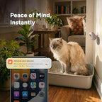LitterLens Cat Litter Box Camera with App, AI Health Monitoring & Alerts, Track Urination & Stool, Multi-Cat Recognition, Works with Every Litter Box, Pet Health Monitor (Pink)