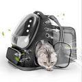 Cawypety Expandable Cat Backpack,Cat Bubble Backpack Carrier for Carrying Cats, Pets and Small Dogs,Airline-Approved,Designed for Travel, Hiking, Walking,Car （Black