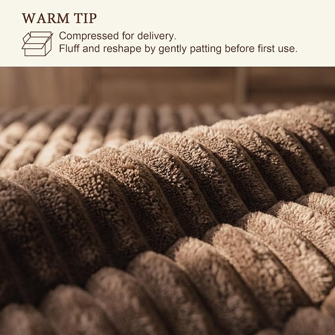 Couch Cover for Dogs, Washable Sofa Covers for 3 Cushion Couch | Non Slip Soft Furniture Protector Against Pet Hair & Scratch, Dog Mat for Couches, Pet Friendly, Chocolate, 27.6" x 70.9"