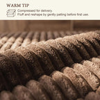 Couch Cover for Dogs, Washable Sofa Covers for 3 Cushion Couch | Non Slip Soft Furniture Protector Against Pet Hair & Scratch, Dog Mat for Couches, Pet Friendly, Chocolate, 27.6" x 70.9"