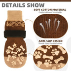 KOOLTAIL Dog Socks Shoes for Hot Pavement to Prevent Licking Paws, Winter Dog Boots & Paw Protector for Hardwood Floors Anti Slip,Traction Control Grip Booties for Small Medium Large Senior Dogs, L