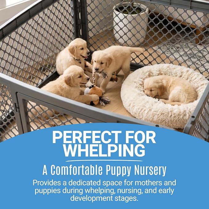 4-Panel Modular Dog and Puppy Playpen, Indoor/Outdoor Pet Enclosure
