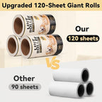 Lint Roller for Pet Hair Removal, Extra Sticky Pet Hair Rollers | Value pack includes 3 handles and 8 extra sticky rolls, 120 sheets per roll and 960 sheets total for pet hair removal.