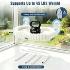 Cat Window Perch - Cordless Cat Window Hammock with 4 Strong Suction Cups, Ultra Soft Window Perch for Cats Inside - 2 in 1 Cats Window Bed Detchable & Washable Cushion 23.3 * 15.8in(White)