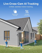 Baseus X1 Pro 3K Dual-Lens AI Solar Camera Outdoor Wireless, No Monthly Fee | 300° AI Tracking, 150-day Battery, IP65, Local Storage up to 512GB, AES+RSA, Color Night Vision, 8x Zoom, Privacy Zones
