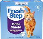 Fresh Step Advanced Odor Shield Light Weight Multi Cat Clumping Litter with Febreze Freshness, Ammonia Block Technology, 18.5 lb. Box, Pack of 2 | Odor Shield with Ammonia Block Technology, Scented with Febreze Freshness, Low Dust, Compatible with Most...