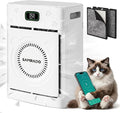 Pet Air Purifier, Dual-sided Washable H13 HEPA, 2500 Sq Ft, App | Dual-Sided Pet Hair Intake, Smart APP Control, Washable Pre-Filter, PM2.5 Sensor, Auto mode, 25 dB Sleep Mode, Child Lock