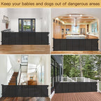 Reinforced 120 Inch Retractable Baby Gates Extra Wide Baby Gate to Prevent Crawling Through, Indoor/Outdoor Retractable Dog Gate, 10ft Scratch-resistant Mesh Child Gates for Doorways Extra Wide, Black
