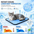 SZEE Cat Window Perch, Cooling Window Cat Bed with Cooling Mat, Foldable Pet Perch Hammock with Sturdy Wooden Frame & Large Suction Cup, with Soft Flannel Plush Backing for All-Season Use