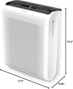 AROEVE Air Purifiers for Home with Air Quality Indication and Auto-MK07 | UV Secondary Purification, Air Quality Indication, Auto Mode, 0.3 Microns Filtration Efficiency, 1504 ft² Coverage Area