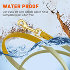 Viper Biothane K9 Working Dog Leash Waterproof Lead for Tracking Training Schutzhund Odor-Proof Long Line with Solid Brass Snap for Puppy Medium and Large Dogs, 20ft Treasure Gold