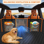 TNELTUEB Dog Car Seat Cover with Bed Mat, Back Seat Extender for Dogs (Black)