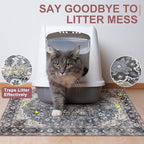 BEAUTYZOO Cat Litter Mat Large 20"x28" - Premium Waterproof Litter Trapping Mat with Non-Slip Backing, Cat Litter Box Mat Scatter Control for Floor, Machine Washable & Urine Proof, Soft for Kitty Paws