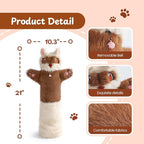 Cat Wrestling Glove, 22 inch Cat Puppet Wrestler with 3 Catnip Pouches & 3 Layer Resistant Protection, Interactive Cat Toy with Removable Bell for Boredom Relief & Mental Stimulation, Raccoon