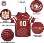 Pets First NFL San Francisco 49ers Dog Jersey, Size X-Large, Football Shirt Costume for Pet, Dog Sports T-Shirt, NFL Team Clothing for Cats, Licensed Pet Apparel Available in 7 Sizes and 32 Teams