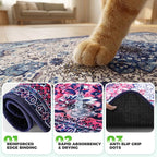 Hompet Cat Litter Mat 2 Pack, 18x54 Large Machine Washable Trapping Mats for Cats, Super Absorbent & Urine-Proof Cat Litter Box Mat for Floor, Waterproof & Non Slip Kitty Litter Rug