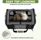 GAPZER Cat Carrier 18x11x11 Top Load, Soft-Sided Pet Travel Bag Over 15 lbs | Collapsible Small Dog Puppy Crate 10 Pound, Small Animal Rabbit Kennel Carrying Case, Kitten Mesh Cage Medium Cat Under 25 lb