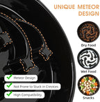 Ceramic Slow Feeder Dog Bowls Large Breed, 2 Cups, 8.3 Inch Black | 2 cups raised maze bowl slows fast eating for medium and large dogs; heavy ceramic, non-slip and dishwasher safe.