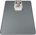 Silicone Cat Litter Mat for Litter Box 50”x35” Large Cat Mat, Dark Grey | Waterproof, Non-Slip, Leak-Proof Rug Mat with Lip, Easy to Clean, Extra Large Litter Catcher Mat for Floor