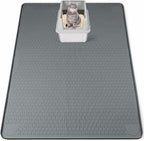 Silicone Cat Litter Mat for Litter Box 50”x35” Large Cat Mat, Dark Grey | Waterproof, Non-Slip, Leak-Proof Rug Mat with Lip, Easy to Clean, Extra Large Litter Catcher Mat for Floor