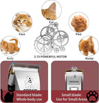 Quiet Cat Clippers & Cat Grooming Kit for Matted & Long Hair | 250Min Cordless Pet Shaver, Low Noise Pet Hair Trimmer for Grooming,2in1 Wide & Narrow Blades,4 Combs,Scissors & Glove(Red)