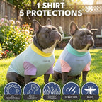 Spark Paws Sunblock Dog T-Shirt, SPF30 Protection, Lightweight Breathable Quick Dry for Dogs with Sensitive Skin - Breeze & Sorbet (Set of 2) - Size 3XL