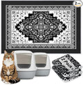 Bienbee Cat Litter Mat, 2 Pack 33" x 22" Machine Washable for Litter Boxes | Cat Litter Rug with Waterproof Backing, Non-Slip Grip and Soft On Kitty Paws to Catch Litter and Protect Floor