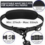 Uppetly Hands Free Double Dog Leash with Pouch, Dual Leash for 2 Dogs with Reflective Padded Handles, Durable Bungee and Lumbar Waist Belt for Walking, Jogging and Running (Medium/Large, 25-120 lbs)