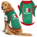 Parisian Pet Dog Mexico Jersey - Breathable Mesh Puppy Football Jersey - Lightweight Stretch Sporty Dog Mexican Outfit - Summer Shirts for Large Dogs - Soccer Jersey for Dogs - Sportswear Pet Clothes